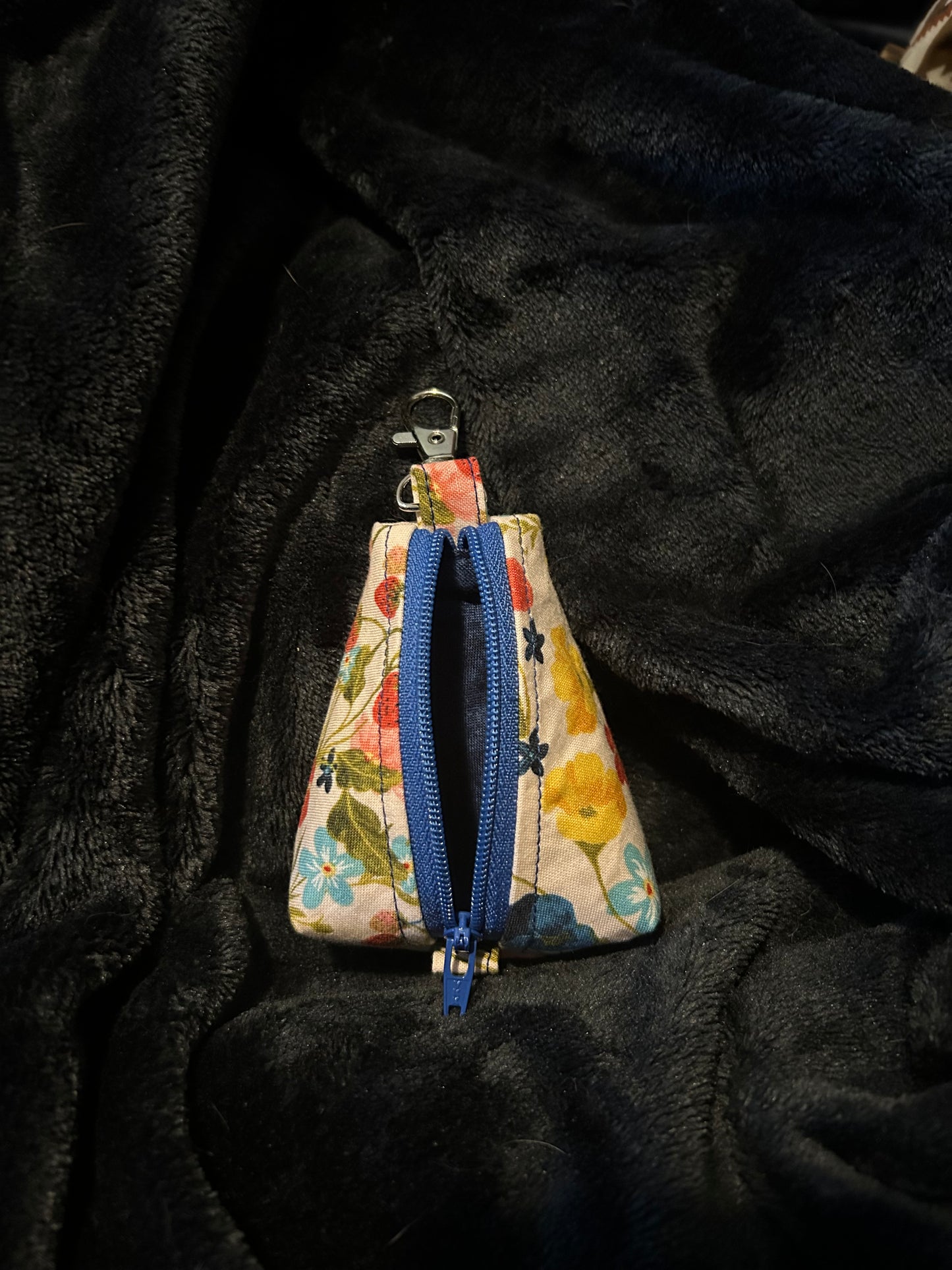 Flowers and strawberries Triangle Zipper Pouch