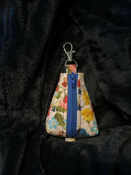 Flowers and strawberries Triangle Zipper Pouch