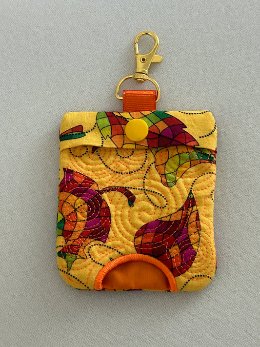 Cheerful Fall Leaves Hand Sanitizer Pouch